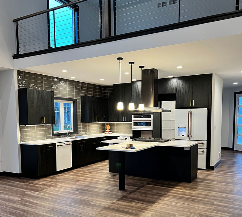 efficiency, light, open concept makes a home modern